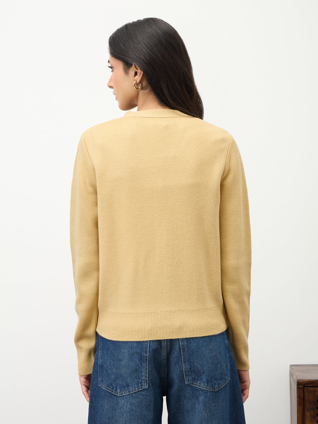 Butter Yellow V-Neck Cardigan