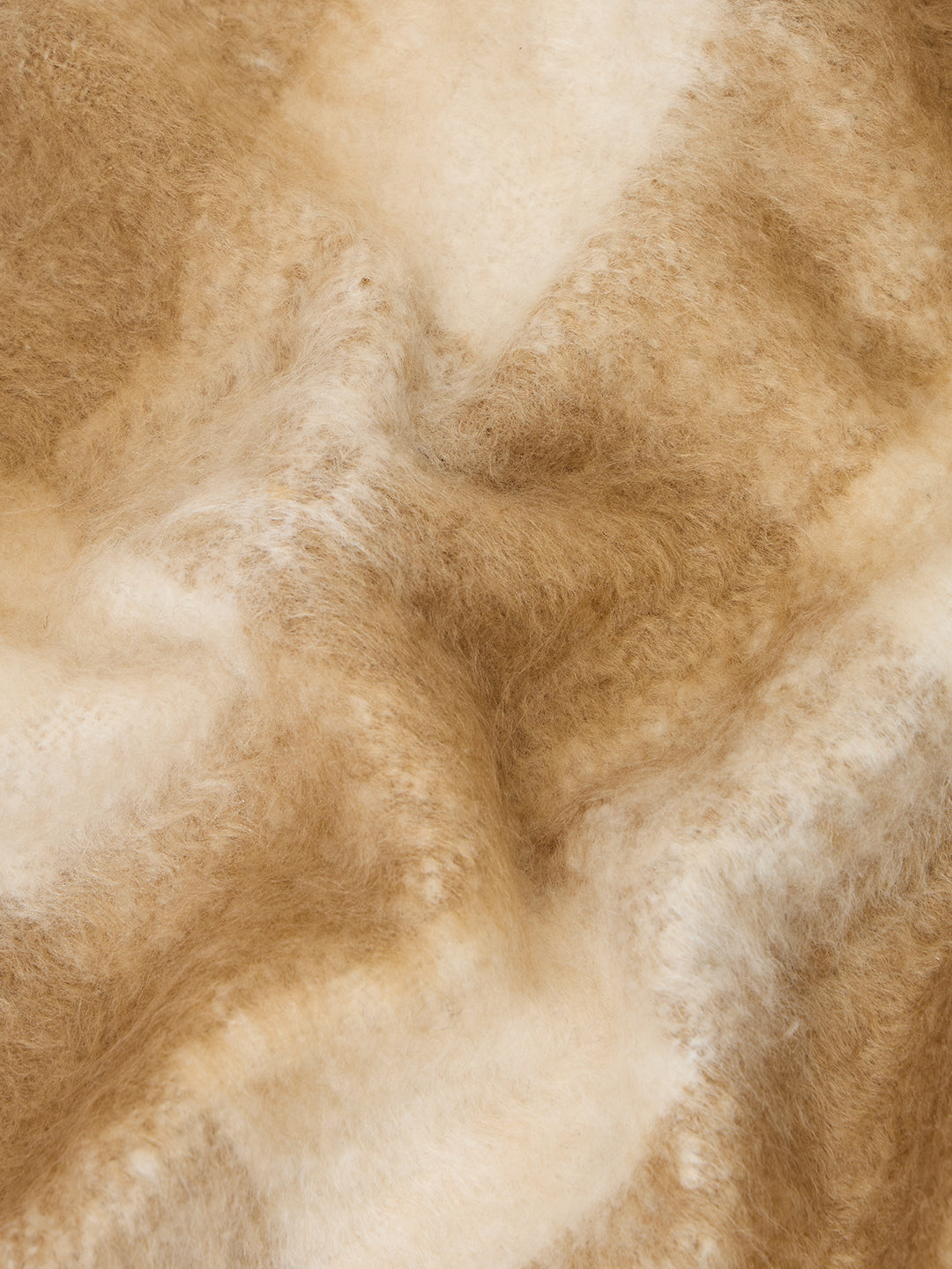 Beige Check Fringed Scarf