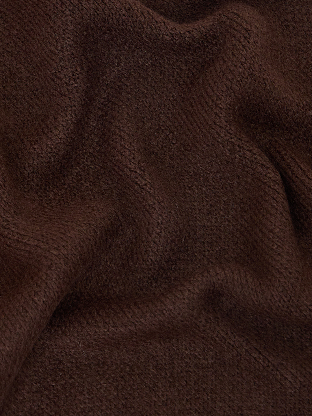 Mocha Contrast Stitch Detail Scarf