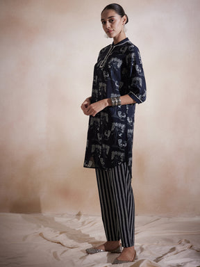 Black Tribal Printed Co-Ord Set