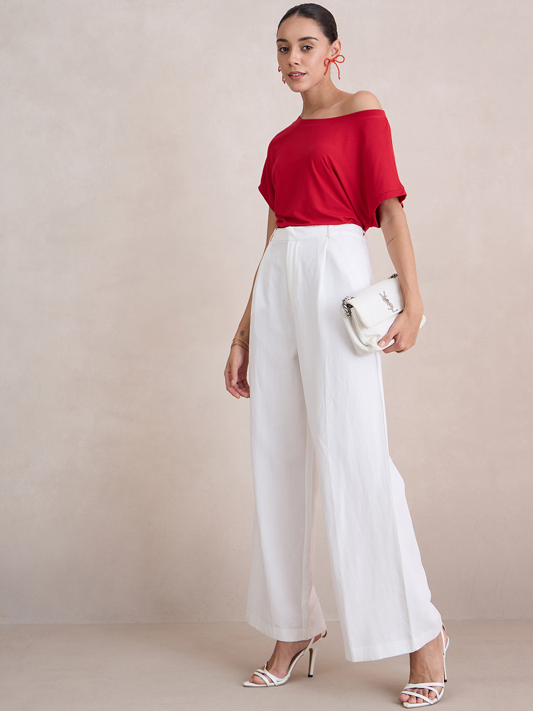 Bamboo Red Off Shoulder EasyTee