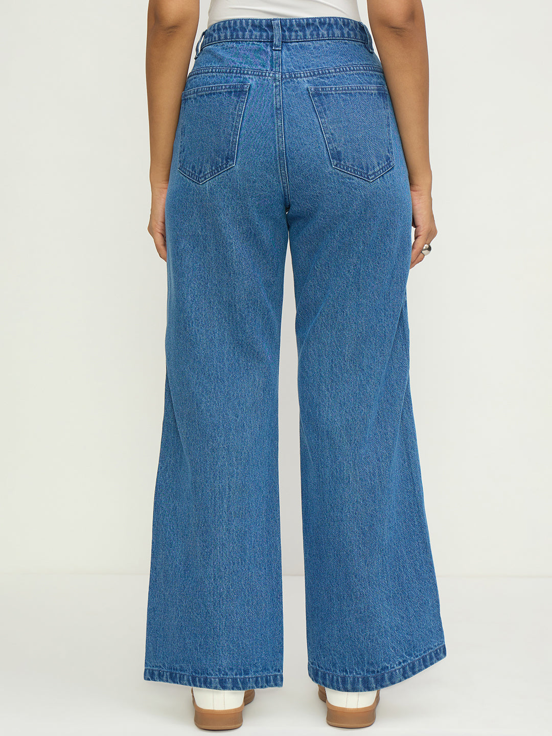 DenimClassic Blue Flared High-Rise Jeans