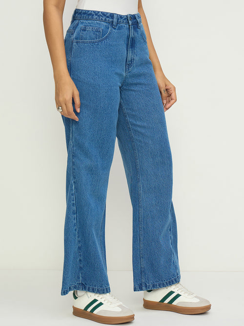 Acid Blue Flare Fit High-Rise Jeans