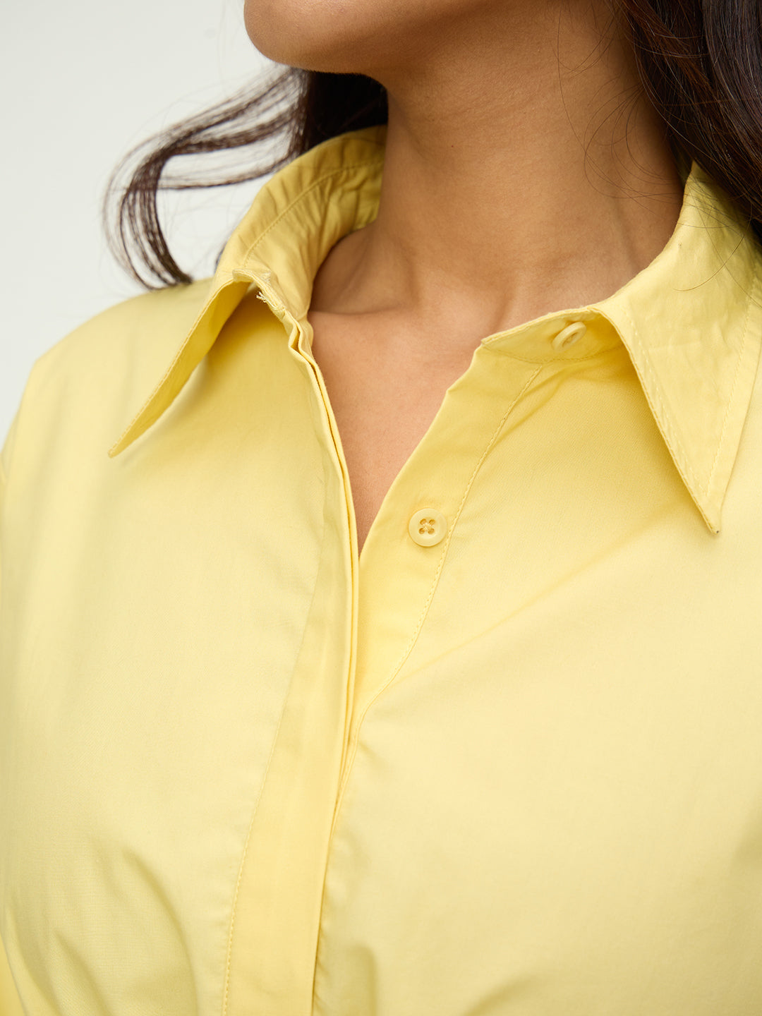 Butter Yellow Poplin Shirt Co-Ord Set