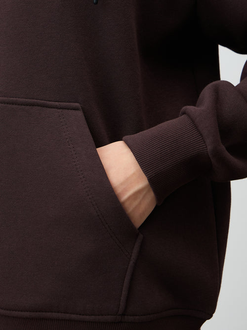Mocha Zip-Up Fleece Hoodie