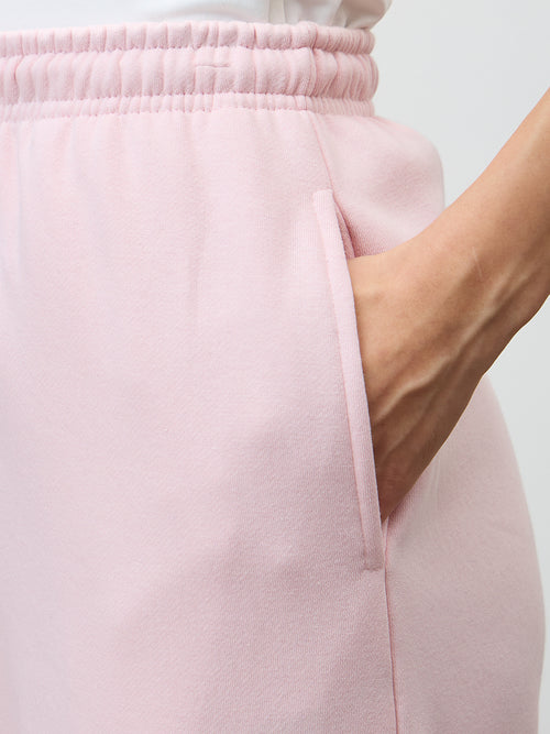 Powder Pink Straight Leg Fleece Trackpants