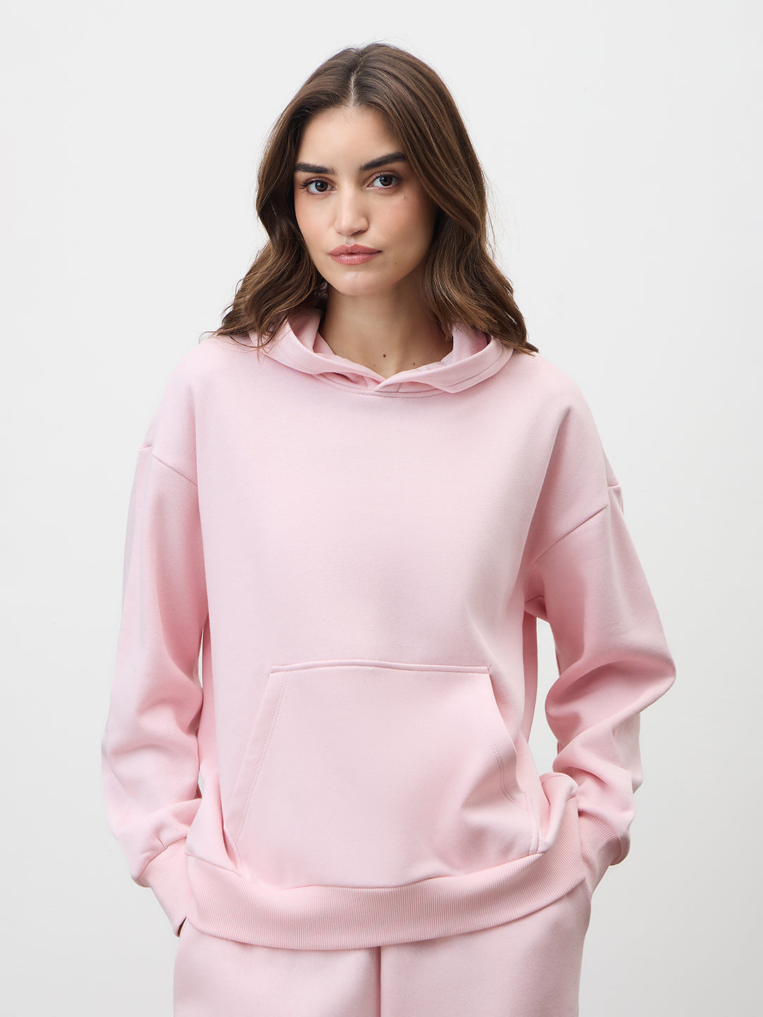 Powder Pink Fleece Hoodie
