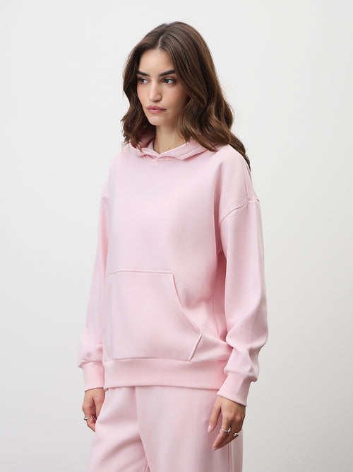 Powder Pink Fleece Hoodie