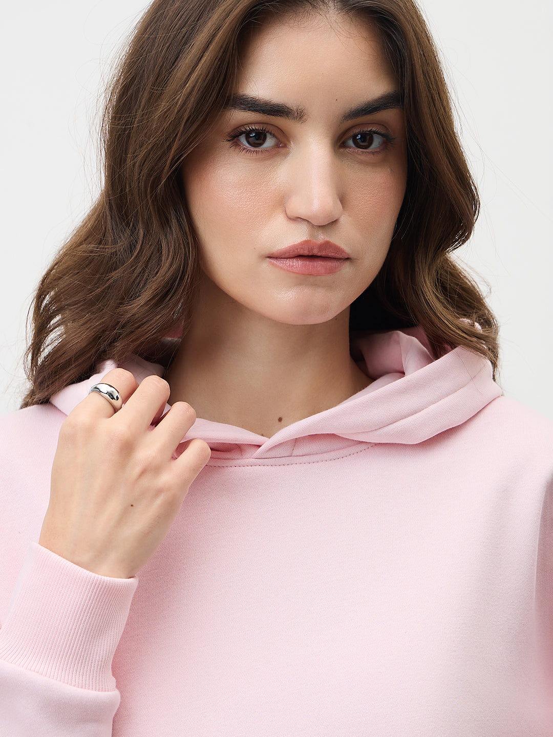 Powder Pink Fleece Hoodie