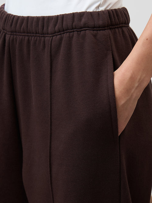 Mocha Wide Leg Fleece Trackpants