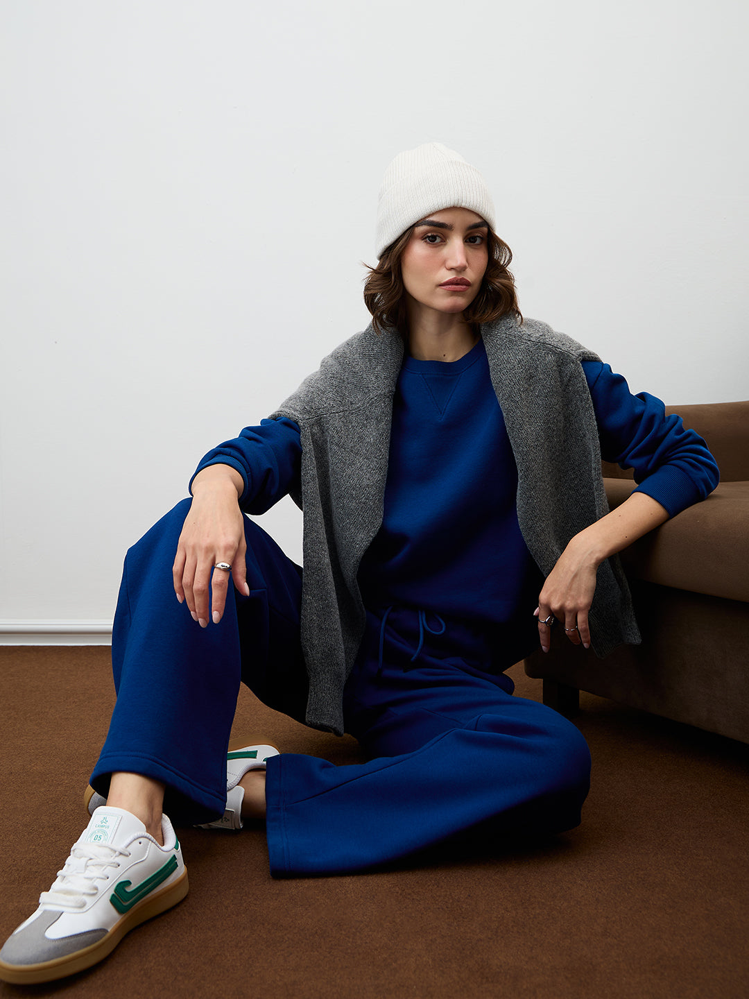 Royal Blue Straight Leg Fleece Trackpants