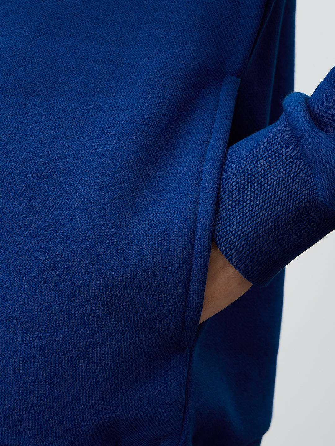 Royal Blue Crew Neck Fleece Sweatshirt