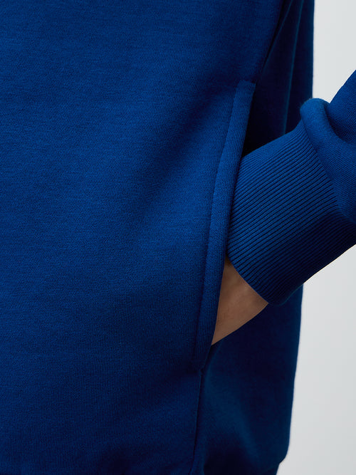 Royal Blue Crew Neck Fleece Sweatshirt