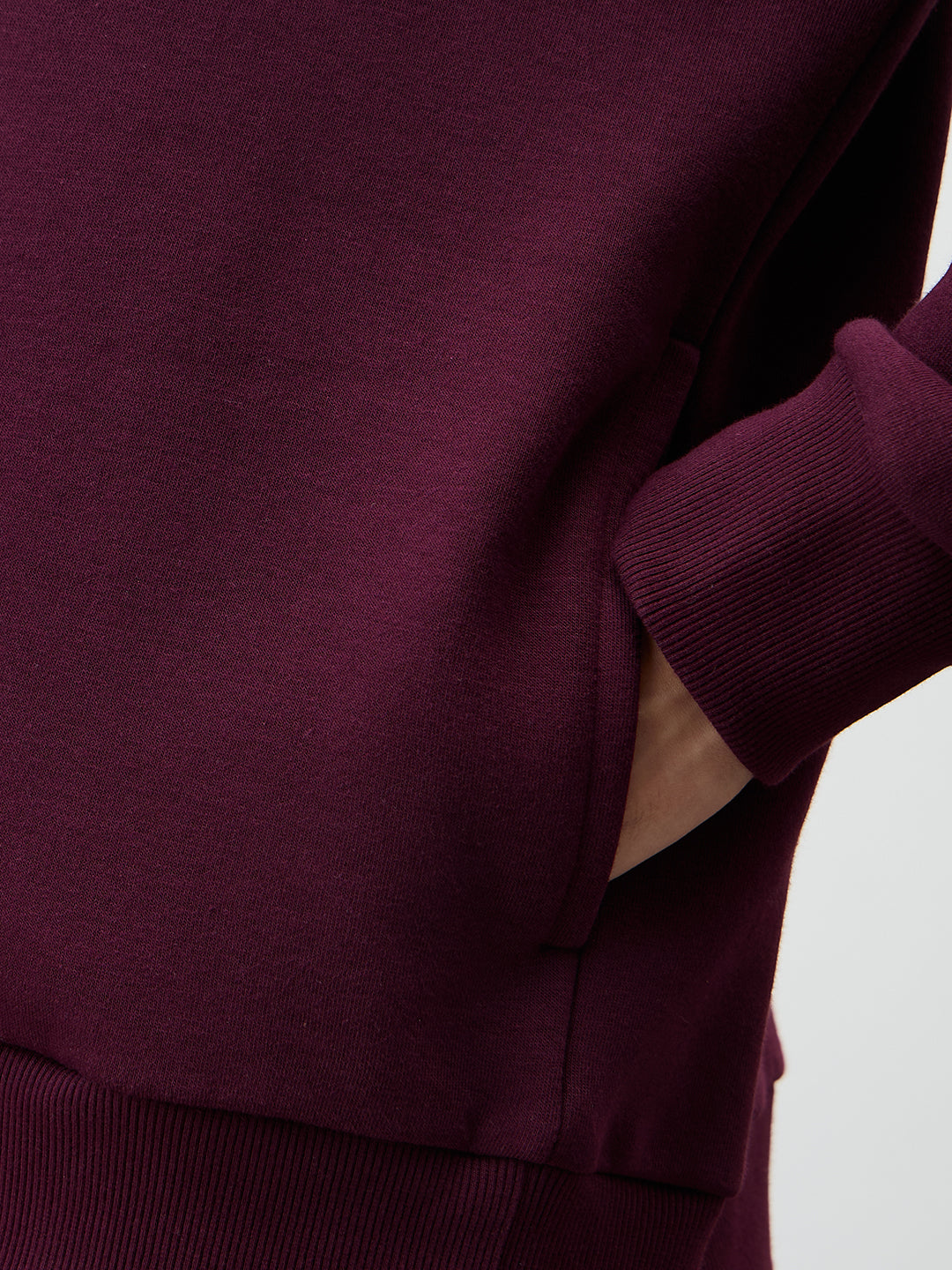 Wine Button Down Fleece Sweatshirt