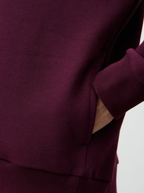 Wine Button Down Fleece Sweatshirt