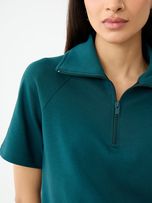 Teal Tonal Zip Knit Co-Ord