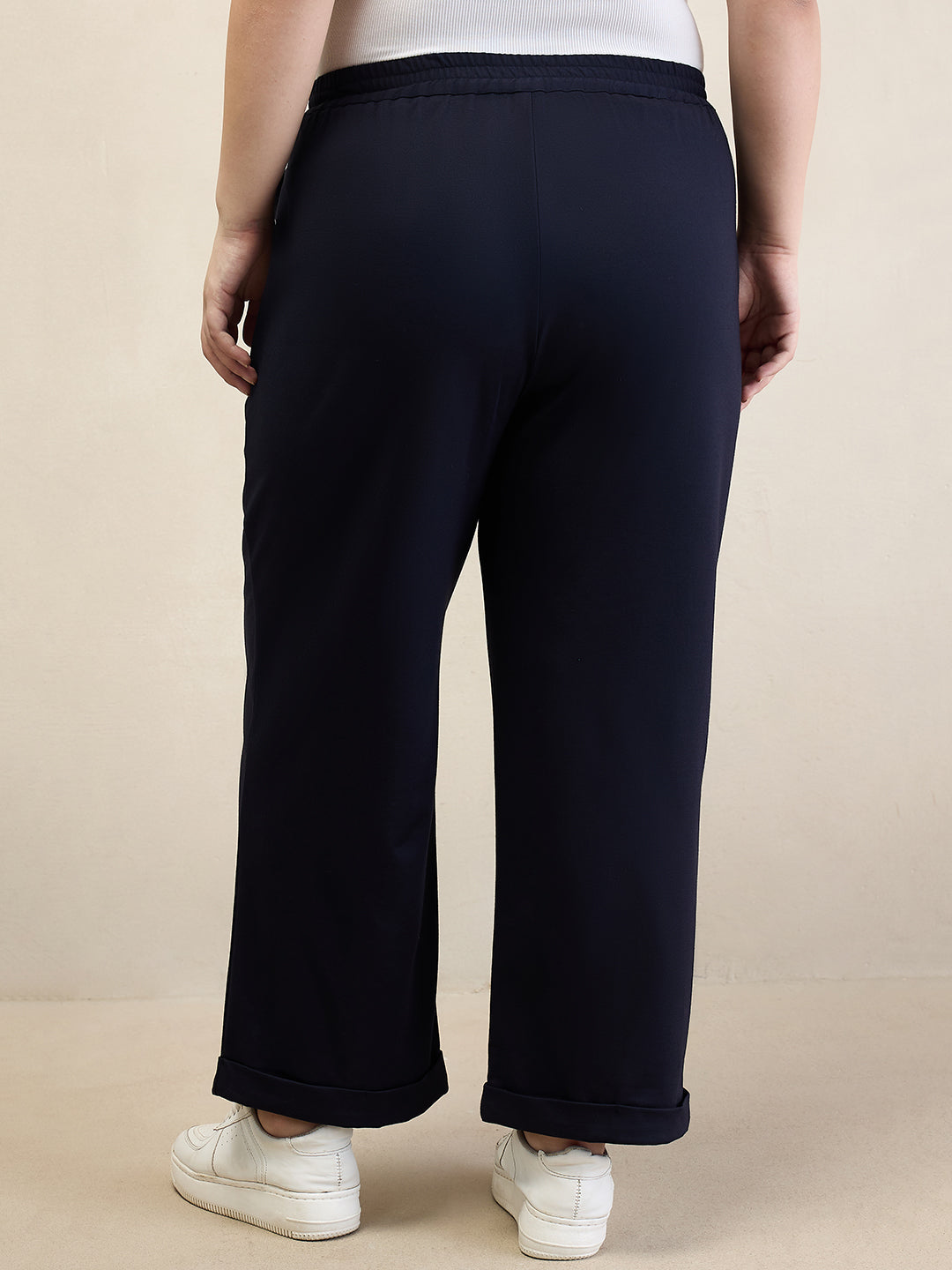Navy High Low top and Pants Co-ord set
