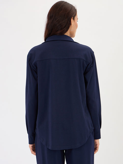 Navy Blue Travel Shirt