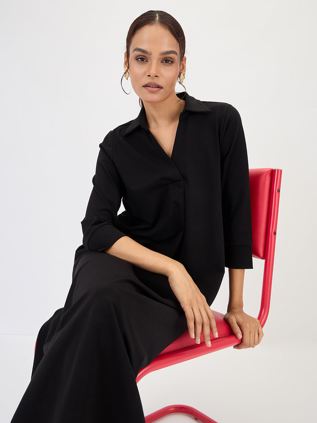 Black A-Line Travel Dress