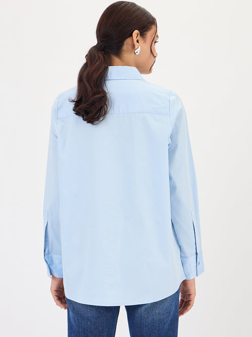 Powder Blue Multiple Closure Shirt