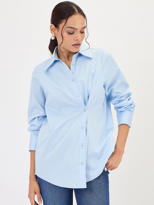 Powder Blue Multiple Closure Shirt