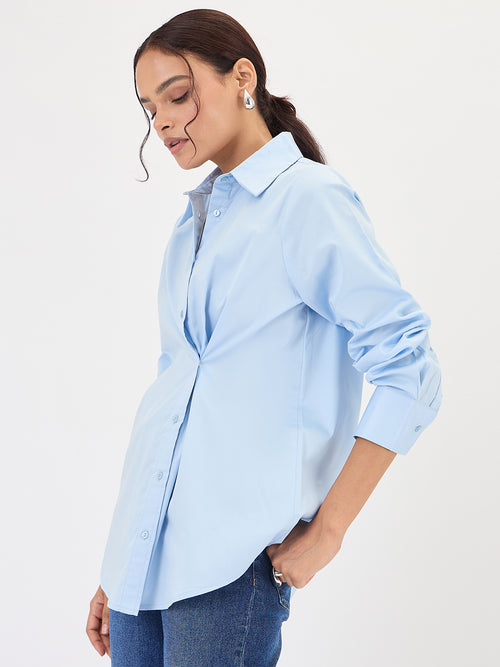Powder Blue Multiple Closure Shirt