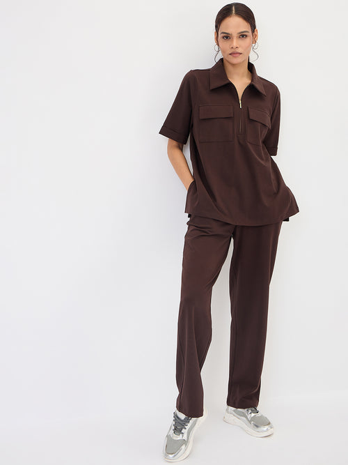 Brown Travel Pants