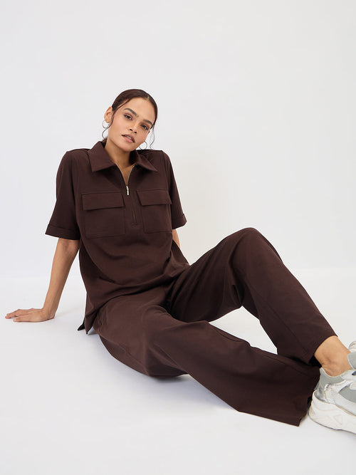 Brown Travel Pants
