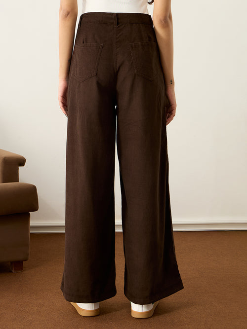 The Cool Girl Brown Corduroy Pants