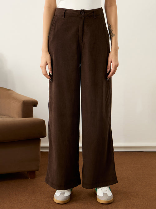 The Cool Girl Brown Corduroy Pants