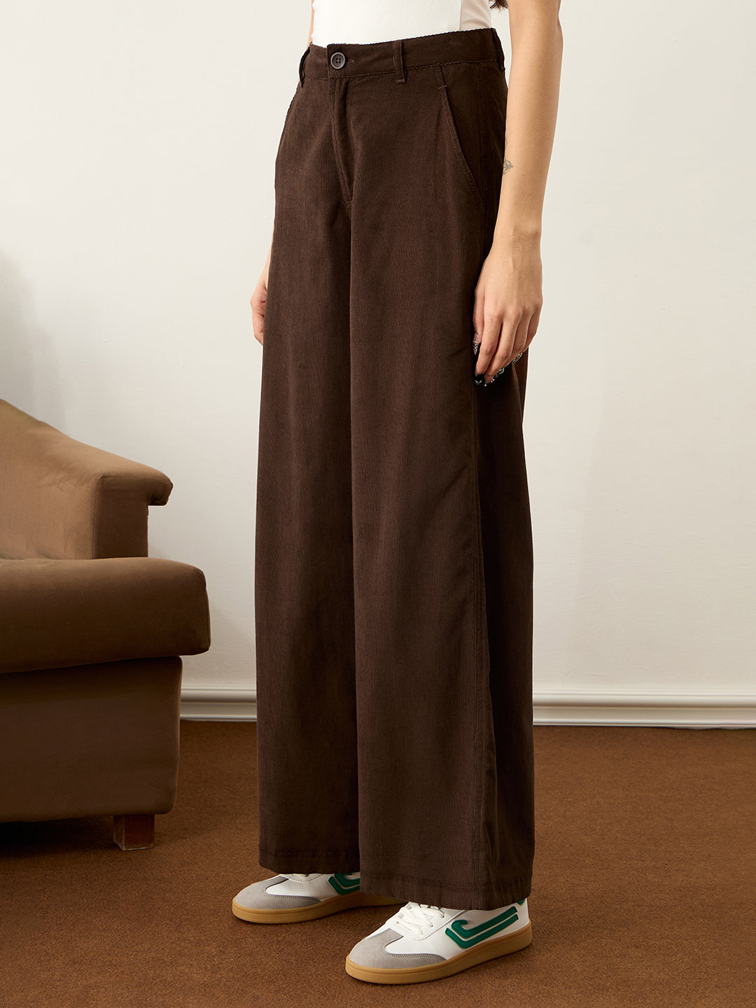 The Cool Girl Brown Corduroy Pants
