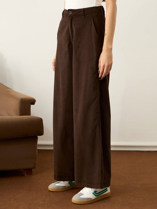 The Cool Girl Brown Corduroy Pants