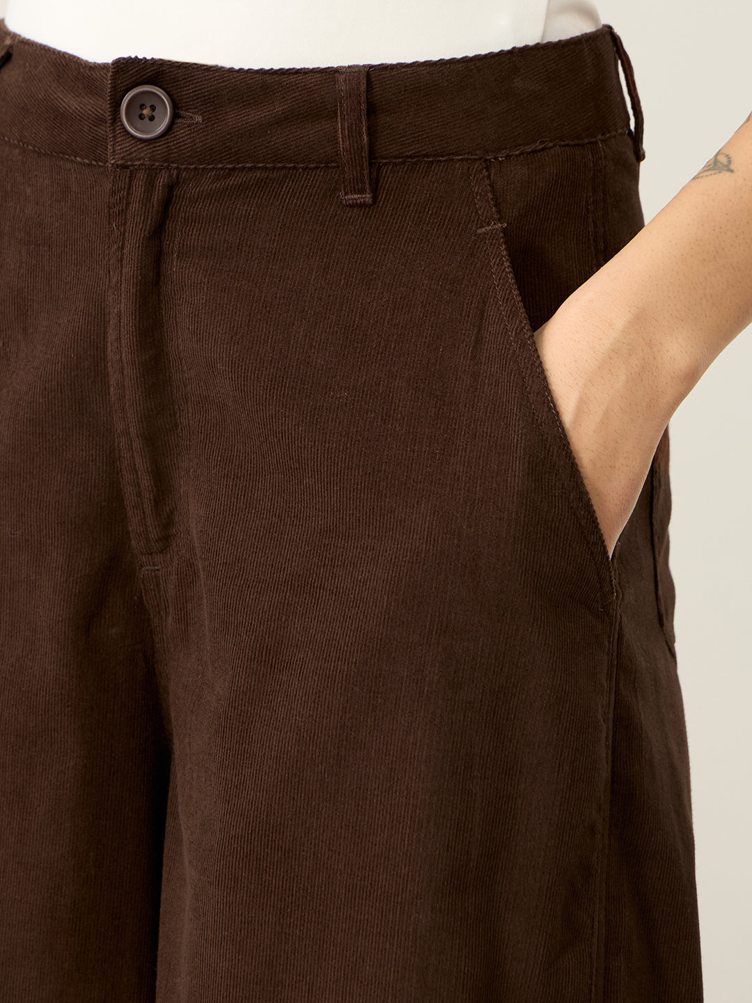 The Cool Girl Brown Corduroy Pants