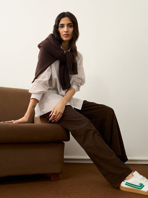 The Cool Girl Brown Corduroy Pants