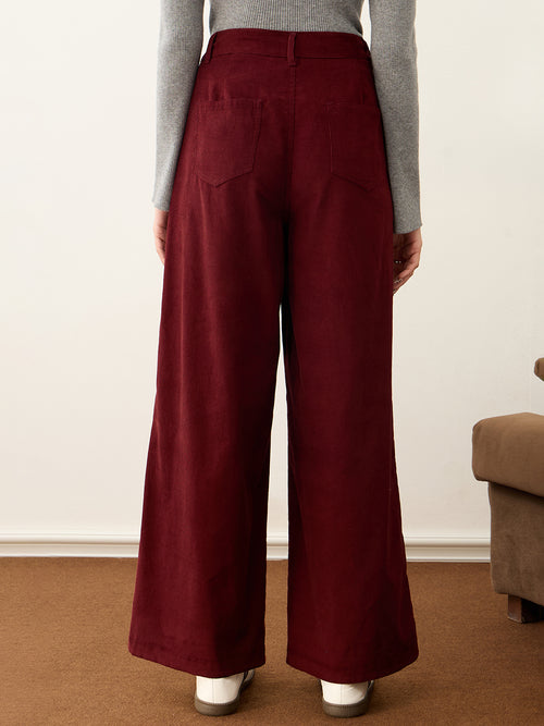 The Cool Girl Wine Corduroy Pants