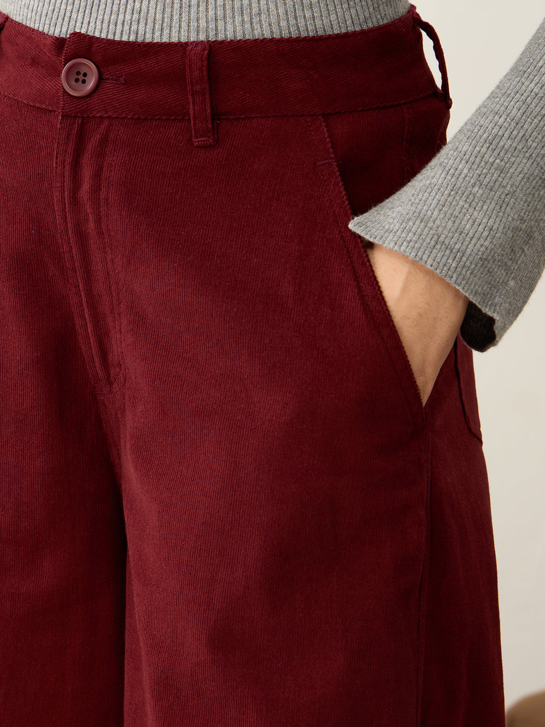 The Cool Girl Wine Corduroy Pants