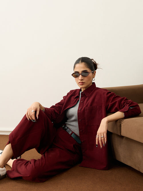 The Cool Girl Wine Corduroy Pants