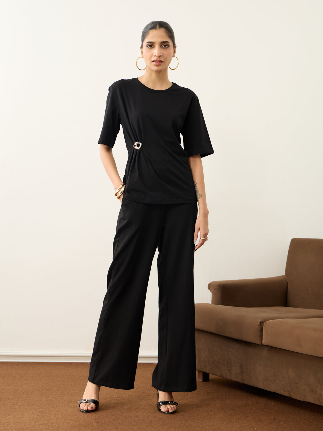 TrueStretch Black Buckle Detail Co-ord