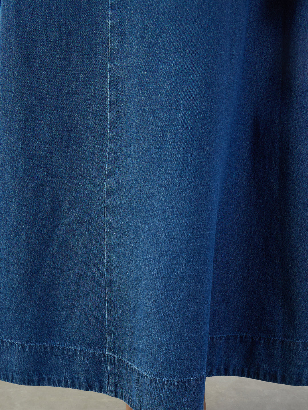 Blue Denim A-Line Maxi Skirt