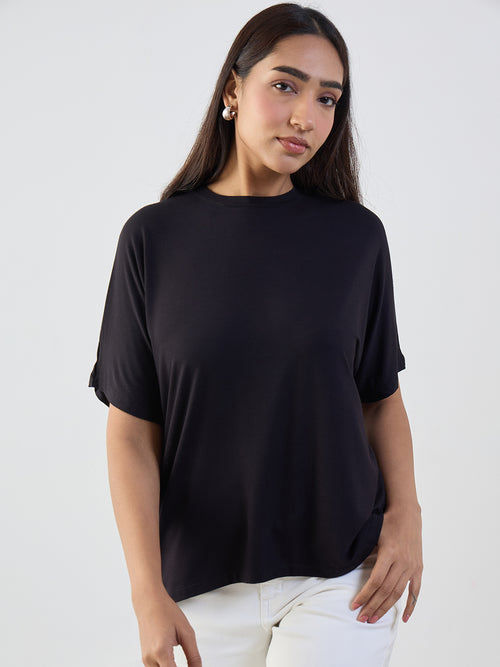 Bamboo Black Easy Fit T-Shirt