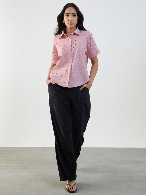 Red Stripe Kimono Sleeve Shirt