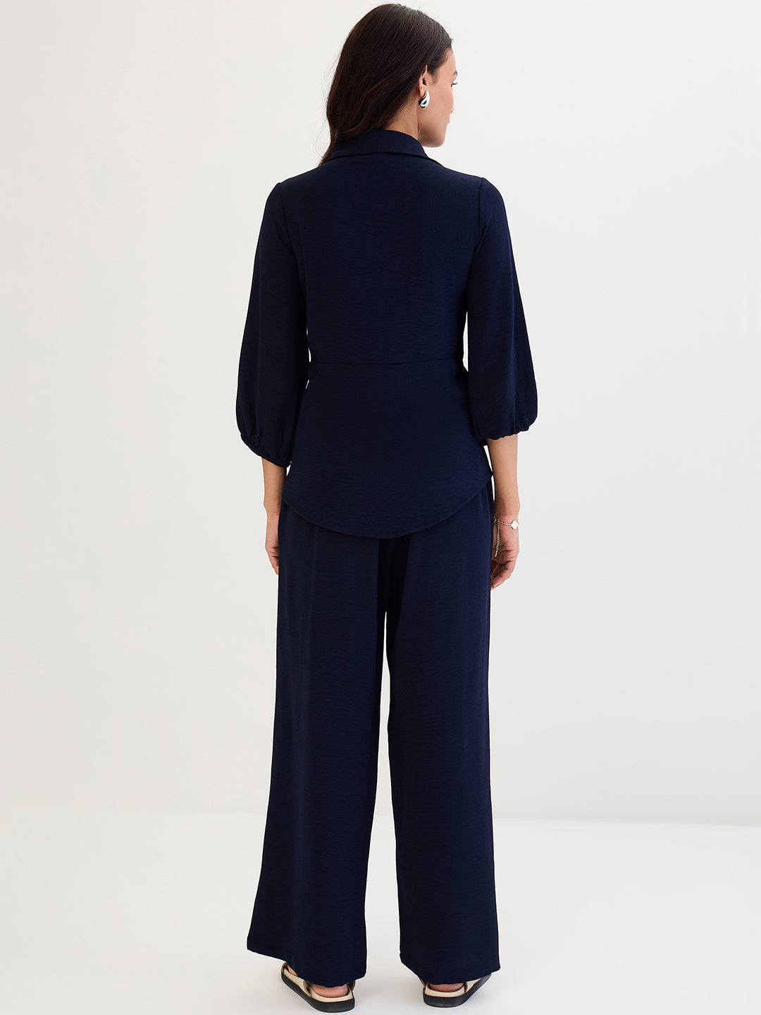Navy Front Twist Co-Ord Set