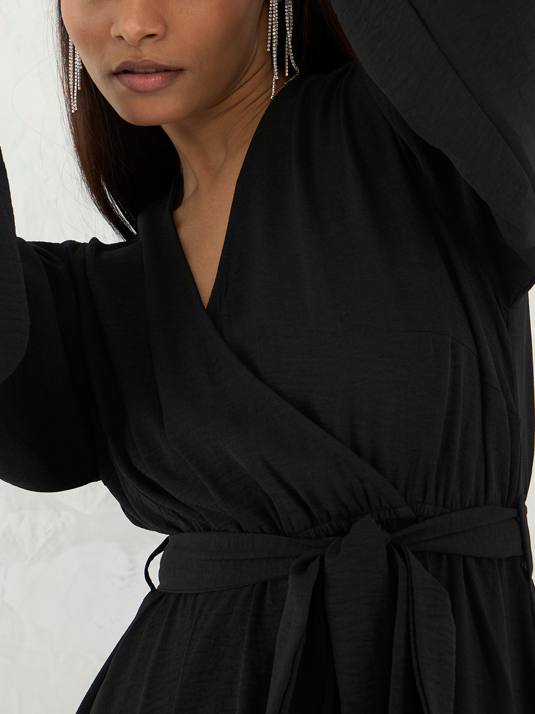 Black Wrap Maxi Dress