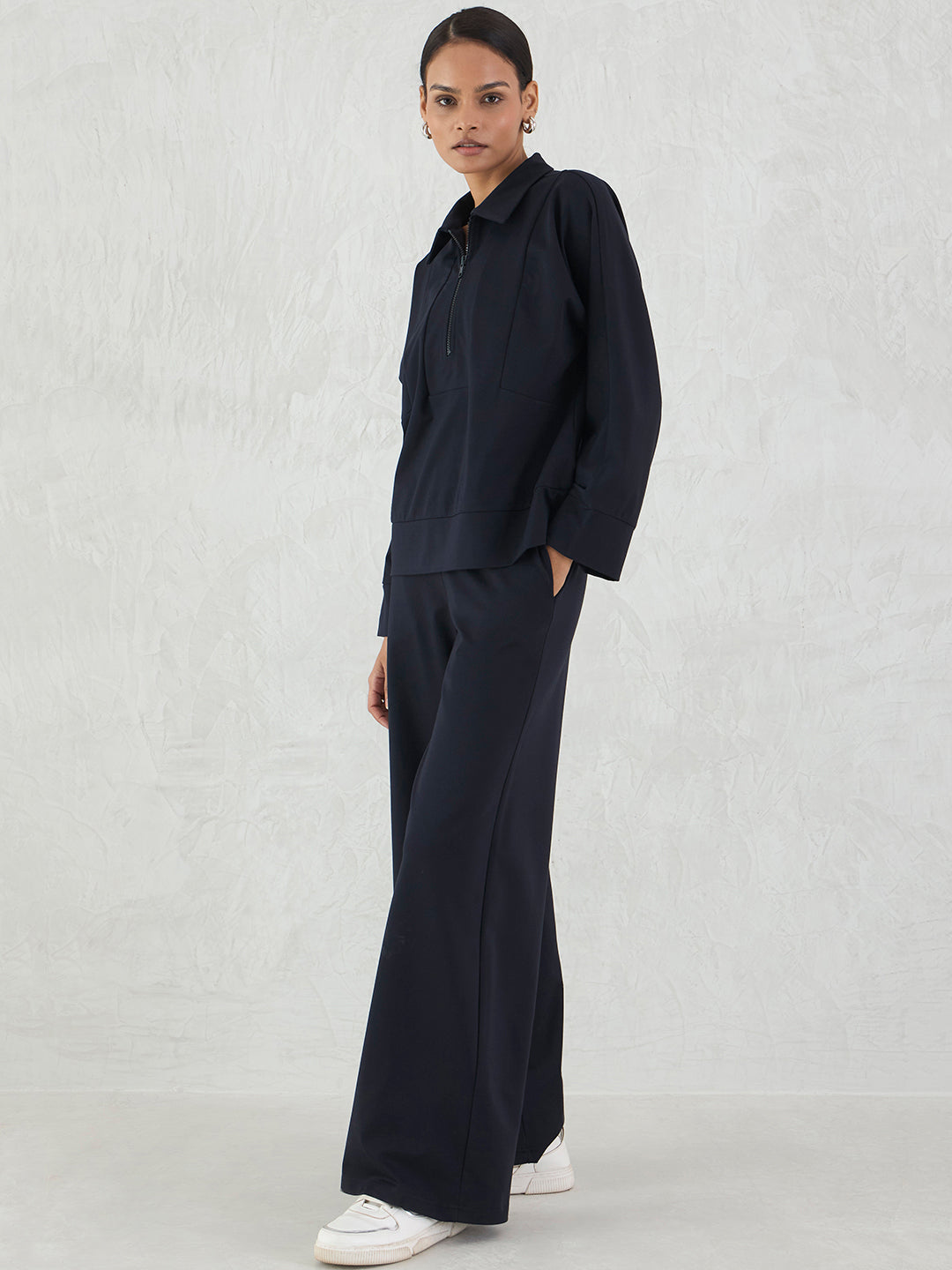 Navy Zip-Up Travel Co-Ord Set