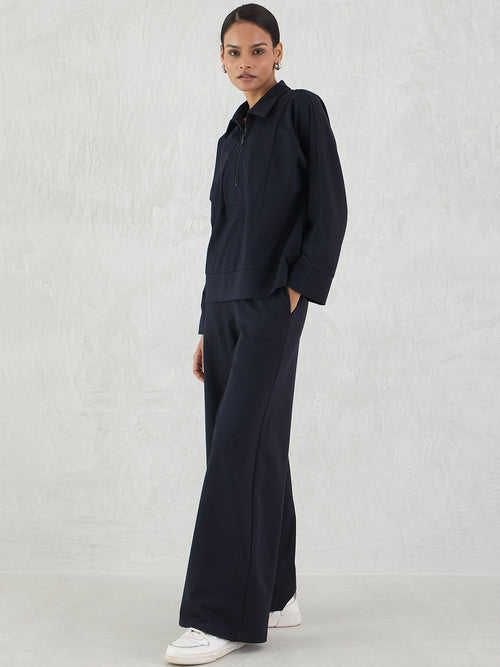 Navy Zip-Up Travel Co-Ord Set