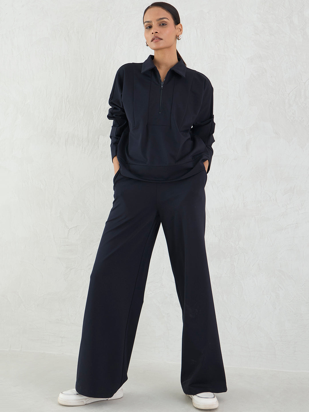 Navy Zip-Up Travel Co-Ord Set
