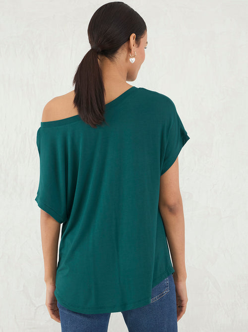 Bamboo Green Off Shoulder EasyTee