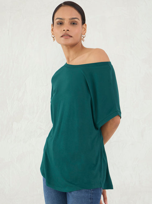 Bamboo Green Off Shoulder EasyTee