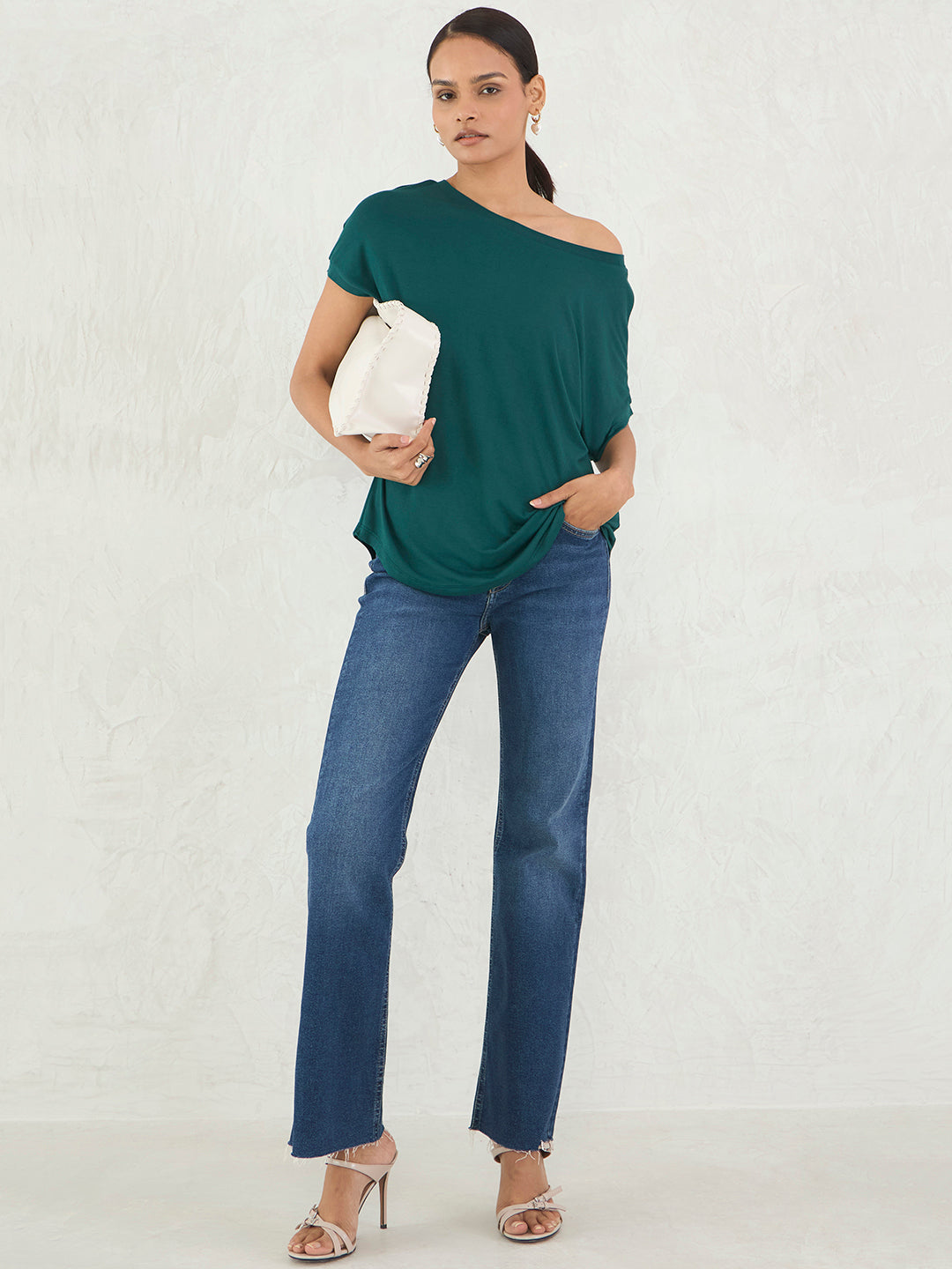 Bamboo Green Off Shoulder EasyTee