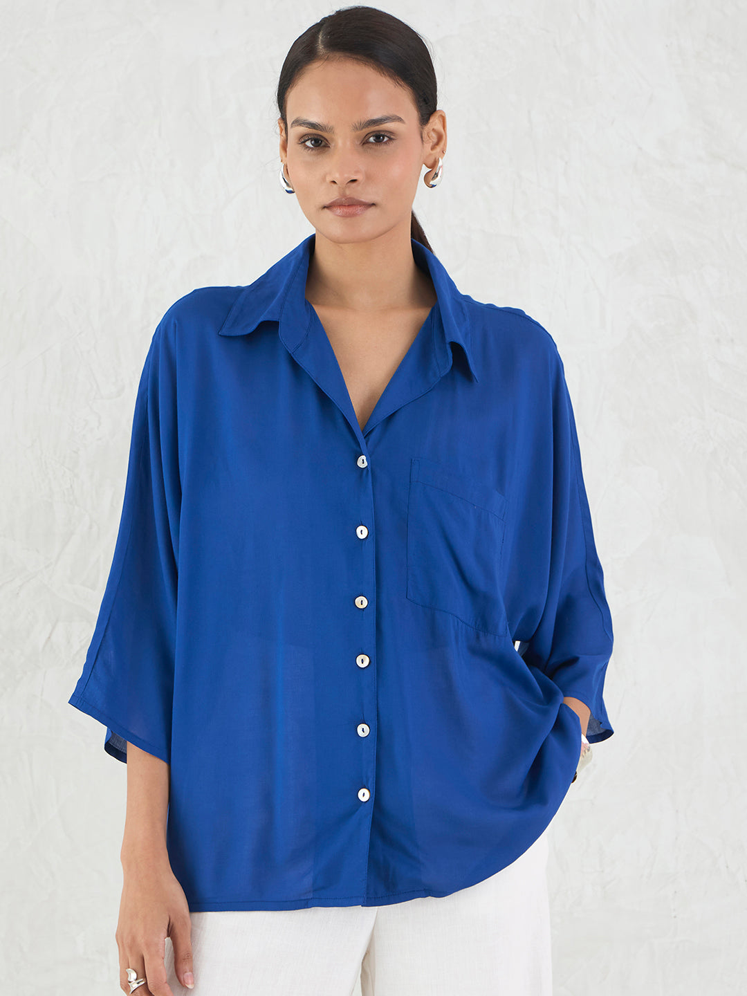 Cobalt Blue Button Down Shirt